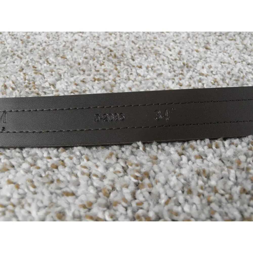 Florsheim 5-2096 Cognac Leather Belt Double Ribbed Sz 34 Classic Dress